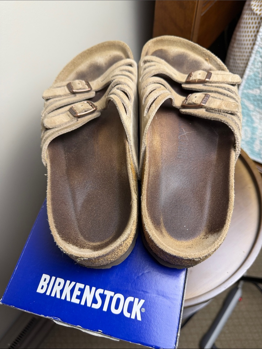 Birkenstock Granada Tobacco Brown Suede Slide Sandals Women’s 39 (8.0) Regular - Picture 5 of 8
